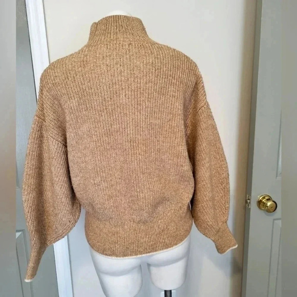 H&M Drop Sleeve Turtleneck Wool Blend Tan Sweater(Small) - Picture 5 of 8
